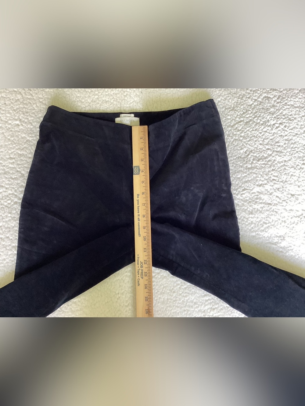 Talbots Heritage Petites Navy Velvet Pants Size 12P Quiet Luxury Old Money - Picture 5 of 8